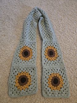 Crochet Granny Squares Scarf