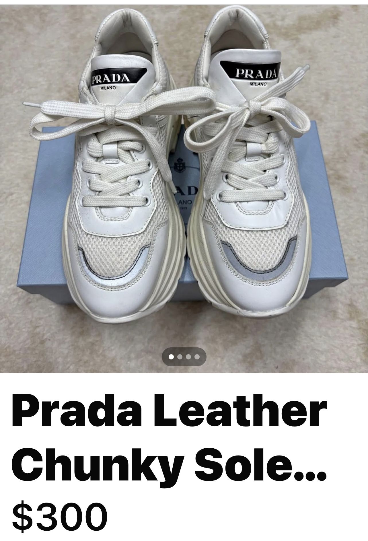 Prada leather chunky Sneakers