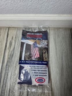 Valley Forge 3' x 5' Polycotton American Flag - Pride Series - Made in USA (New in Package)