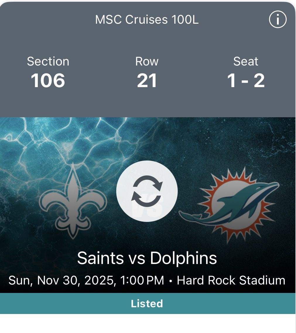 Dolphins Vs. Saints