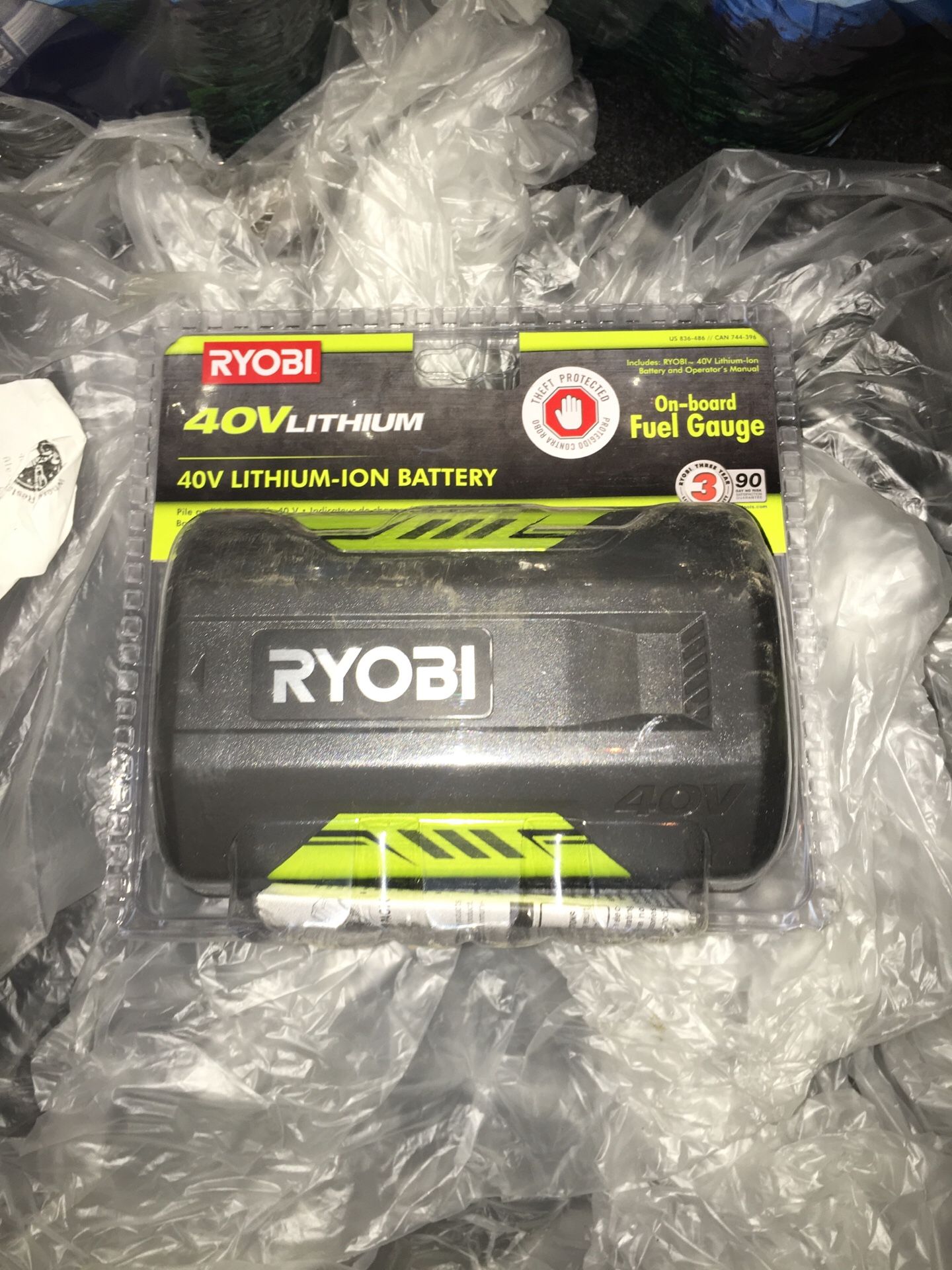 Ryobi 40v lithium ion battery