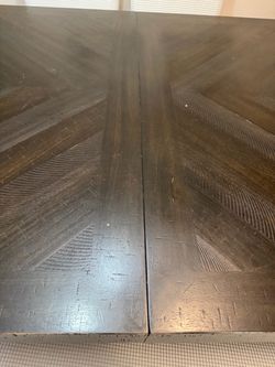 Dark Wood Dining Table with Leaf