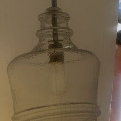 Glass 24"pendant light with light