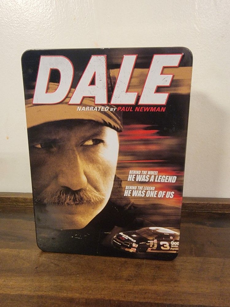 DALE Earnhardt Collectors 6 DVD set in tin narrated by Paul Newman (Nascar collectable)