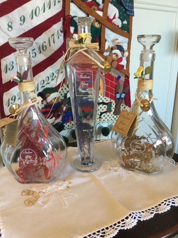 Italian Glass Candles & Glass ornaments / Oil lamps