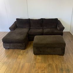Brown Sectional Couch Sofa *Free Delivery*