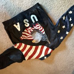 Leather American Flag Jacket 