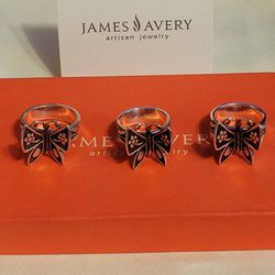 James Avery Butterfly Rings Size#9 And # 6 $140 Each