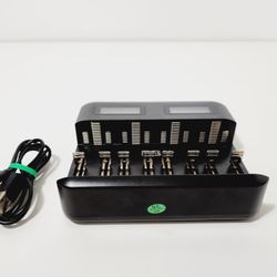 EBL 8 Bay LCD Display Universal Battery Charger USB For Ni-MH AA AAA C D Battery


