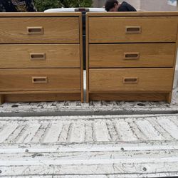 Postmodern Oak End Tables – Pair – $40