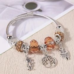 💥🎁TITANIUM STAINLESS STEEL BRACELET WITH CHARMS 