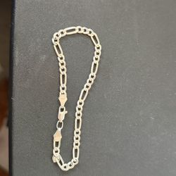 9 Inch 925 Figaro Silver Bracelet