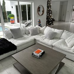 Five Piece Cloud Couch White 
