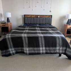Bed Set - Mattress, Frame, Comforter + Pillow Cases 