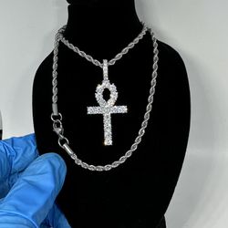 925 stamped pendant silver ankh pendant Egyptian pendant