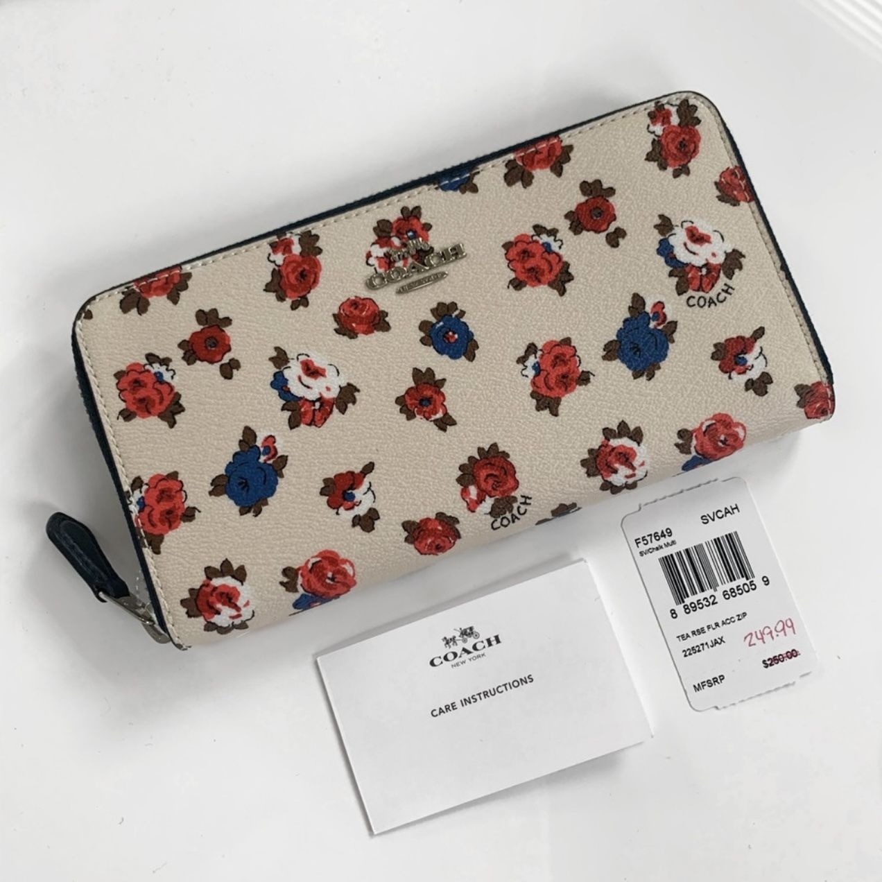 Coach Tea Rose Wallet NWT
