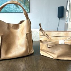 TAN HANDBAG SET 