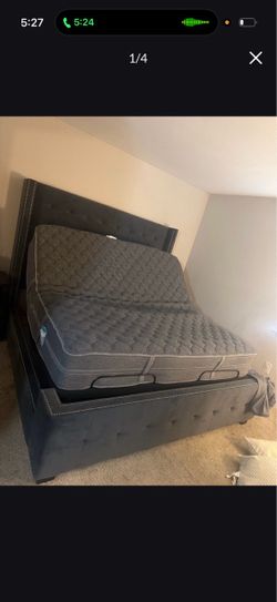price negotiable king size mattress with /without bedframe like new