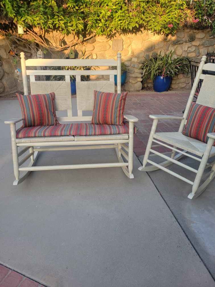 Cracker Barrel Front Porch Rocking Chair Set 2pcs USA Made