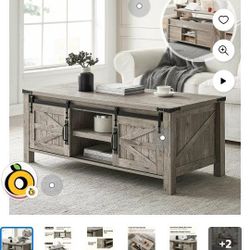 Rustic Barn Door Coffee Table