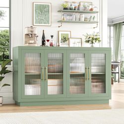Buffet Cabinet with Storage, 55.1" Large Sideboard Buffet Table