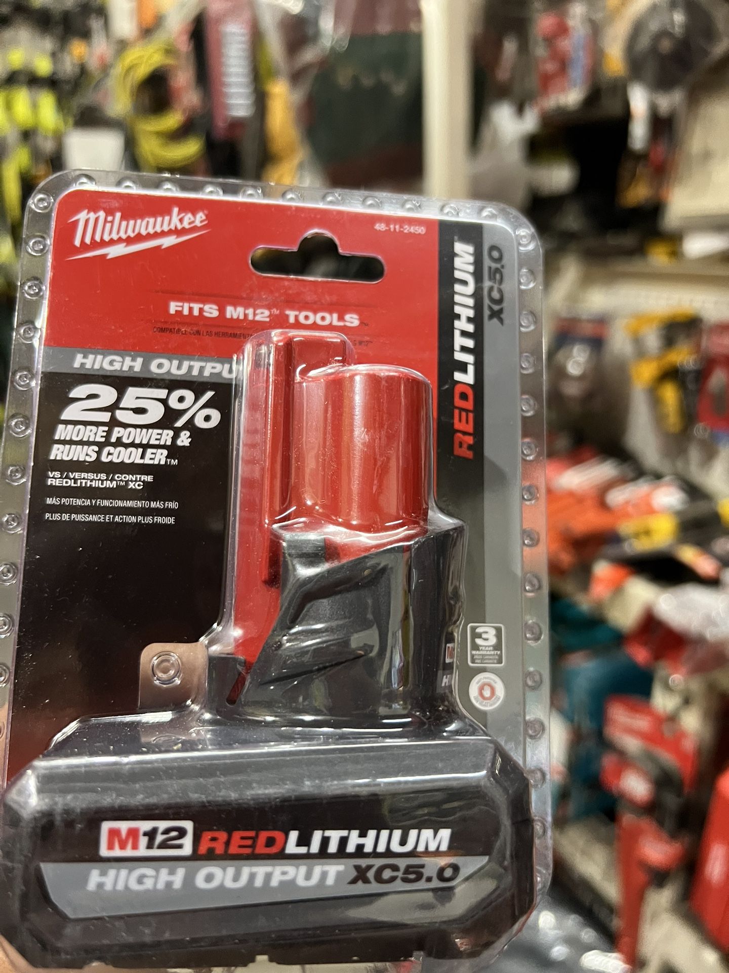 Milwaukee M12 Battery 5.0 Ah $110
