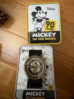 Disney Mickey Mouse 90th Anniversary Watch with Tin