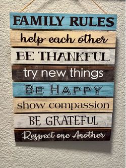 Family Rules Decor