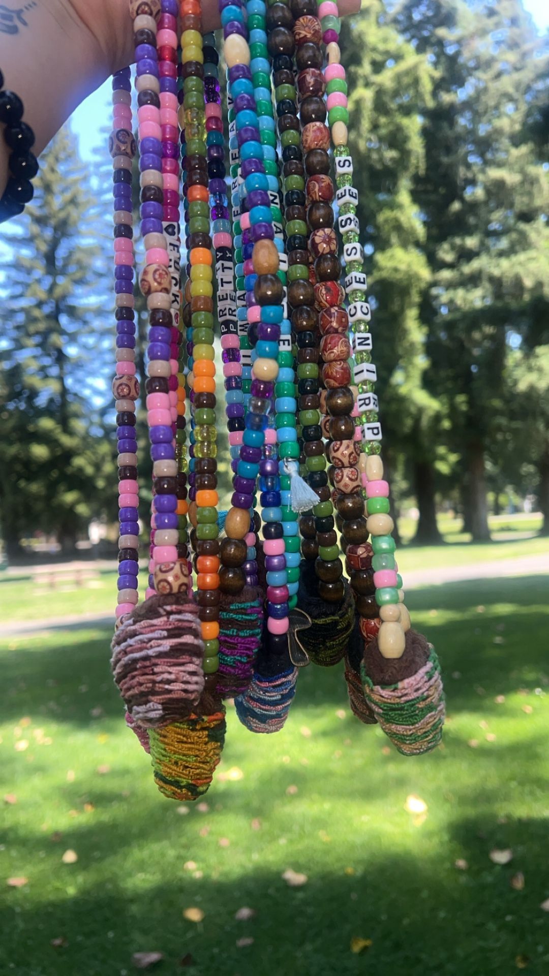 Kandi Crystal holder Necklace