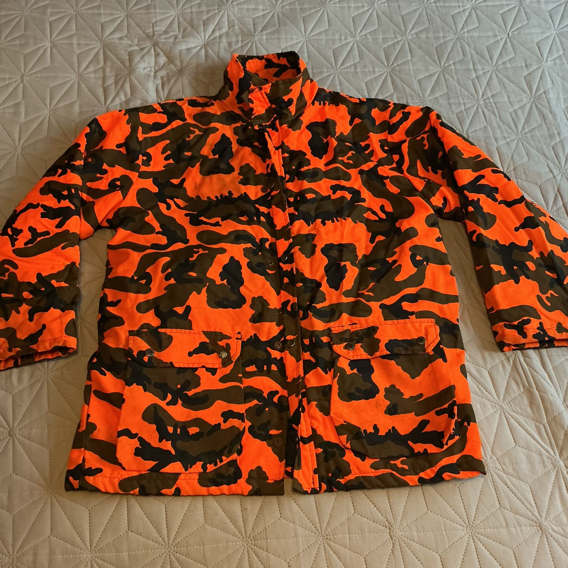 Winchester Hunting Jacket Men’s Large Blaze Orange Camo Outdoor Insulated Coat
