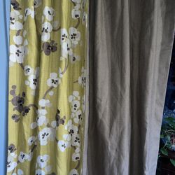 Seraphine Romo linen Custom made weighted Lined 2curtains panels. Made In England