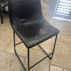 4 Leather Bar Stools