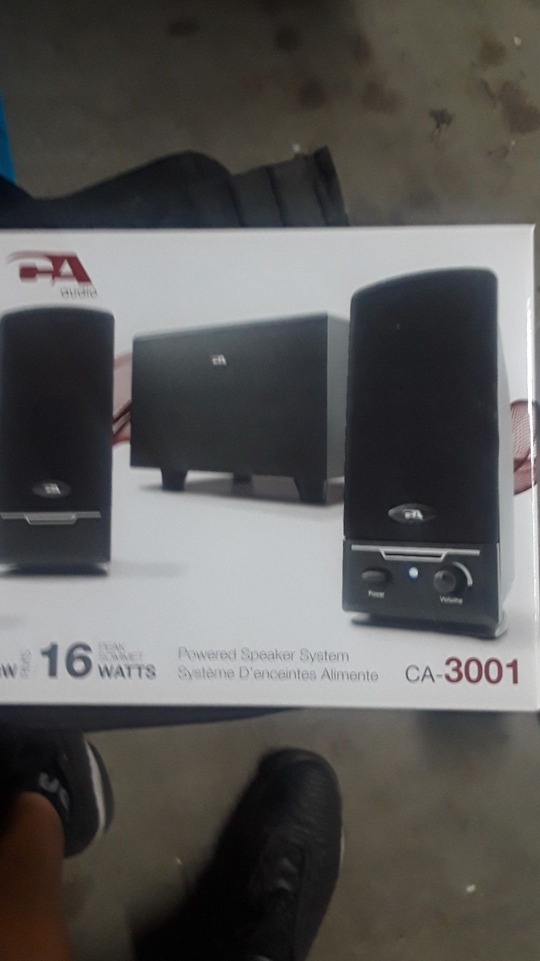 Cyber acoustic powered speaker system.