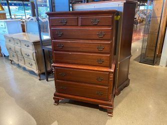 Vintage Stacked Highboy with Seven Drawers
