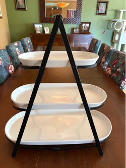 3 tier party serving tray stand