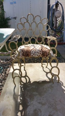 Antique horseshoe chair. Made 1950s
