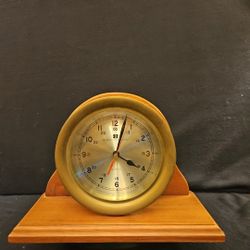 Vintage Bey-Berk International Ships Heavy Brass Clock