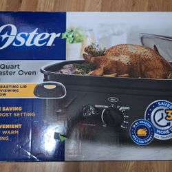 Oster Roaster Oven 18 Quart Silver
CKSTRS18-VHD-V Self-Basting Lid- Open Box

