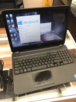 Dell laptop 15inch windows 10 500gb Hardrive 4gb ram