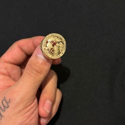 The World Is Yours 10k Gold Ring