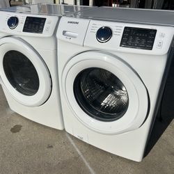 Samsung Frontload Washer And Electric Dryer (white) 