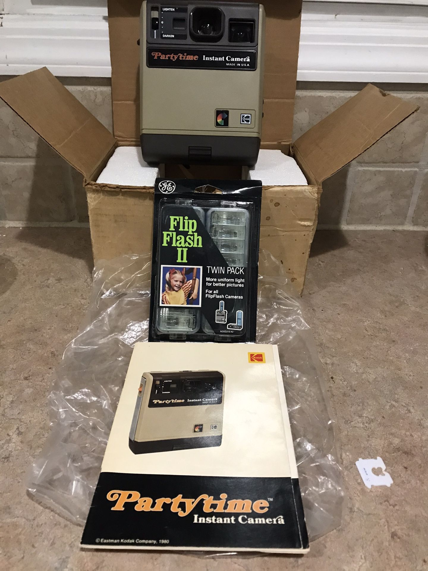 Vintage new Kodak PartyTime Instant Camera with Instructions and Original Packaging