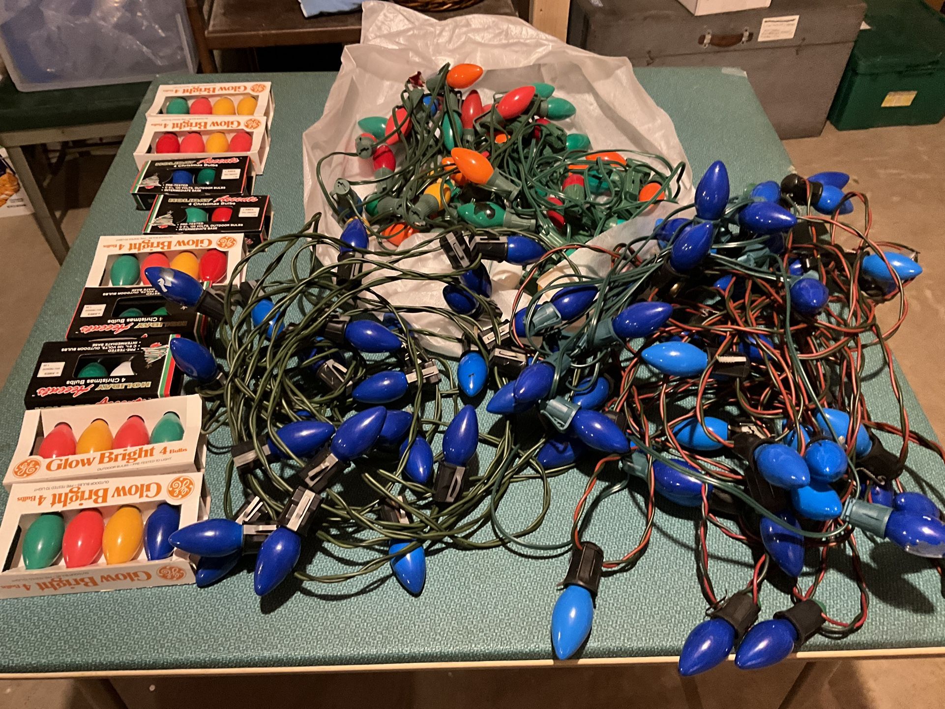 Vintage Holiday Light Strings And Replacement Bulbs