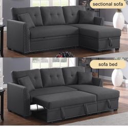 Like brand New- Moving Need To Sell Grey Sofa Bed Sectional