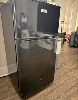 Fridge trash can and microwave
