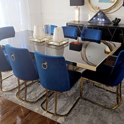 18.5"H Velvet Upholstery Side Chair 