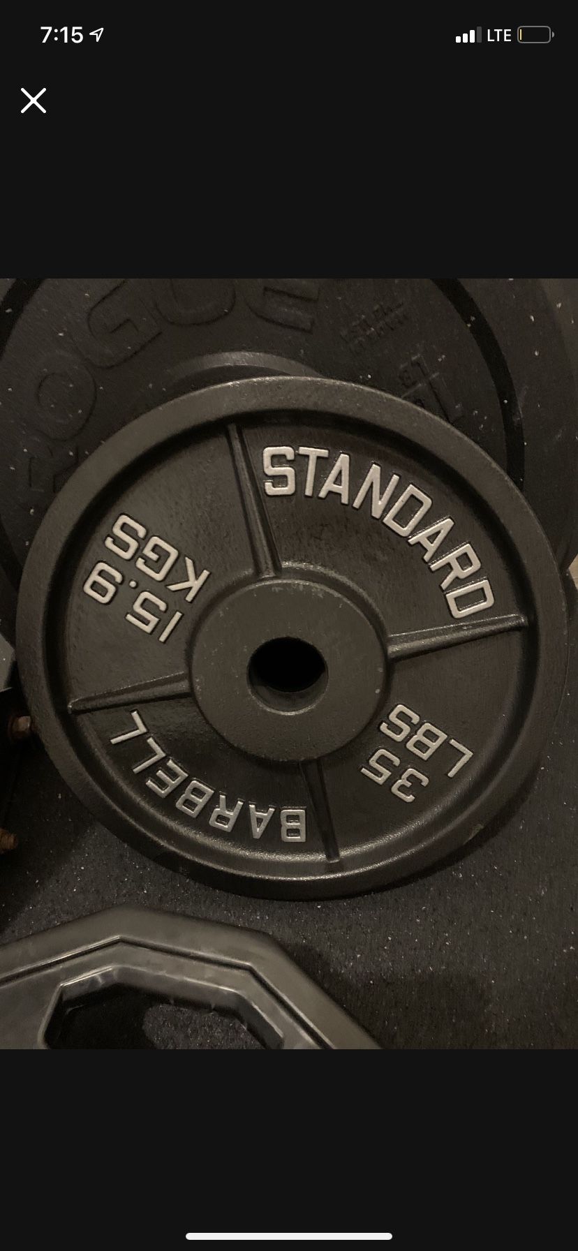 Pair of 35 Pound Cast Iron Plates