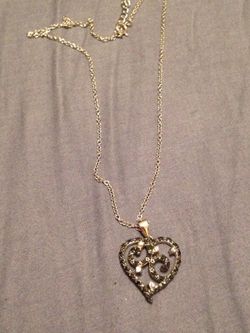 Silver heart pendant 925 stamp on both