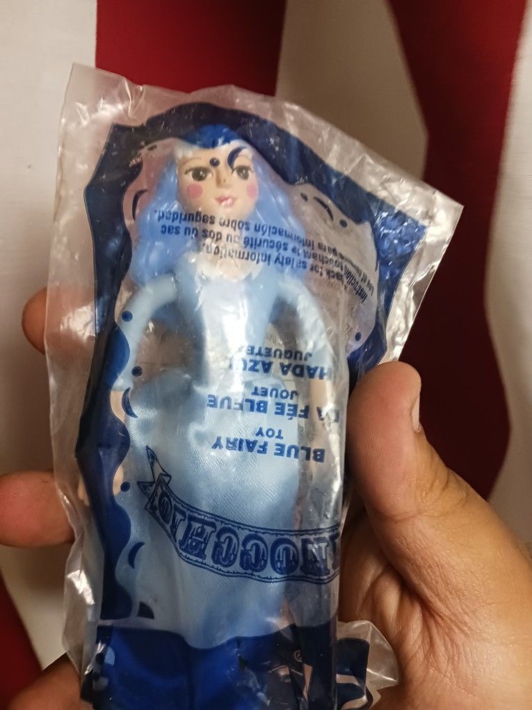 Vintage McDonalds Disney Pinocchio Blue Fairy Figure Happy Meal Toy #3 NEW Sealed
