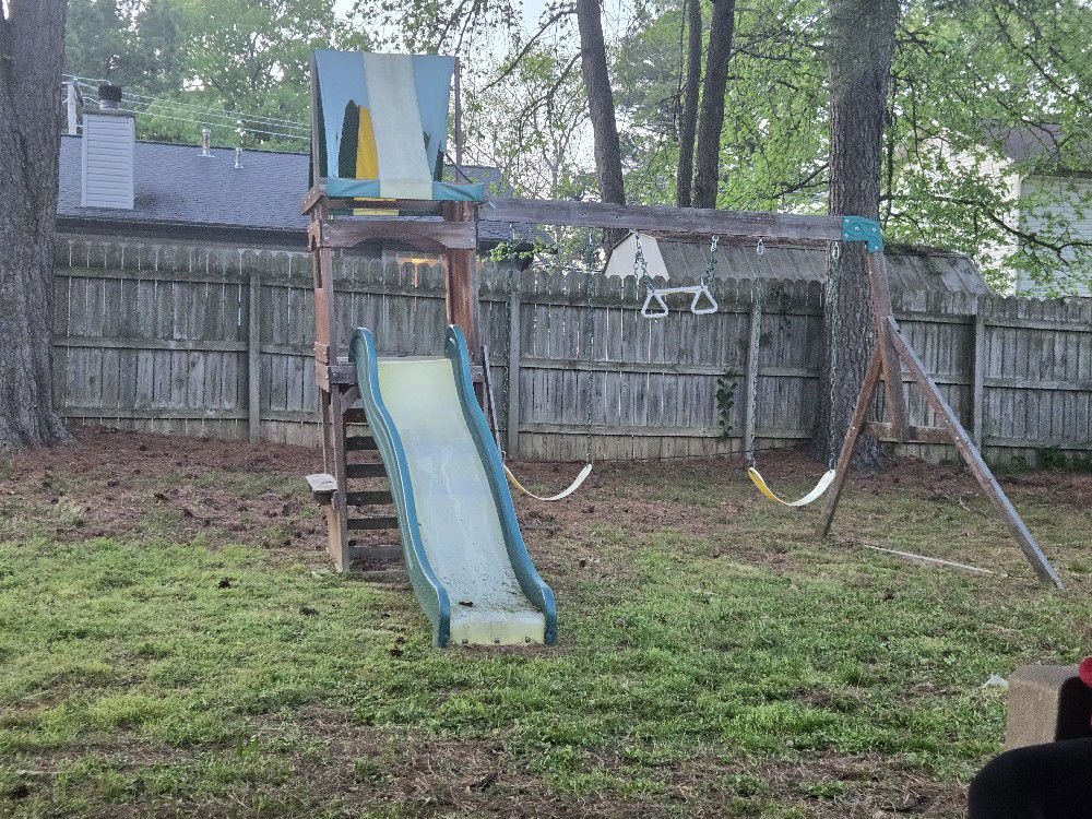 Outdoor Swing & Slide